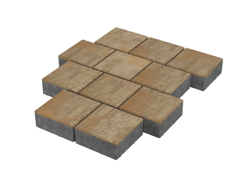 Тротуарная плитка Квадрат 20х20 Голден Stellard 60 мм