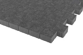 Тротуарная плитка Квадрат 15х15 Черный агат Stellard 80 мм