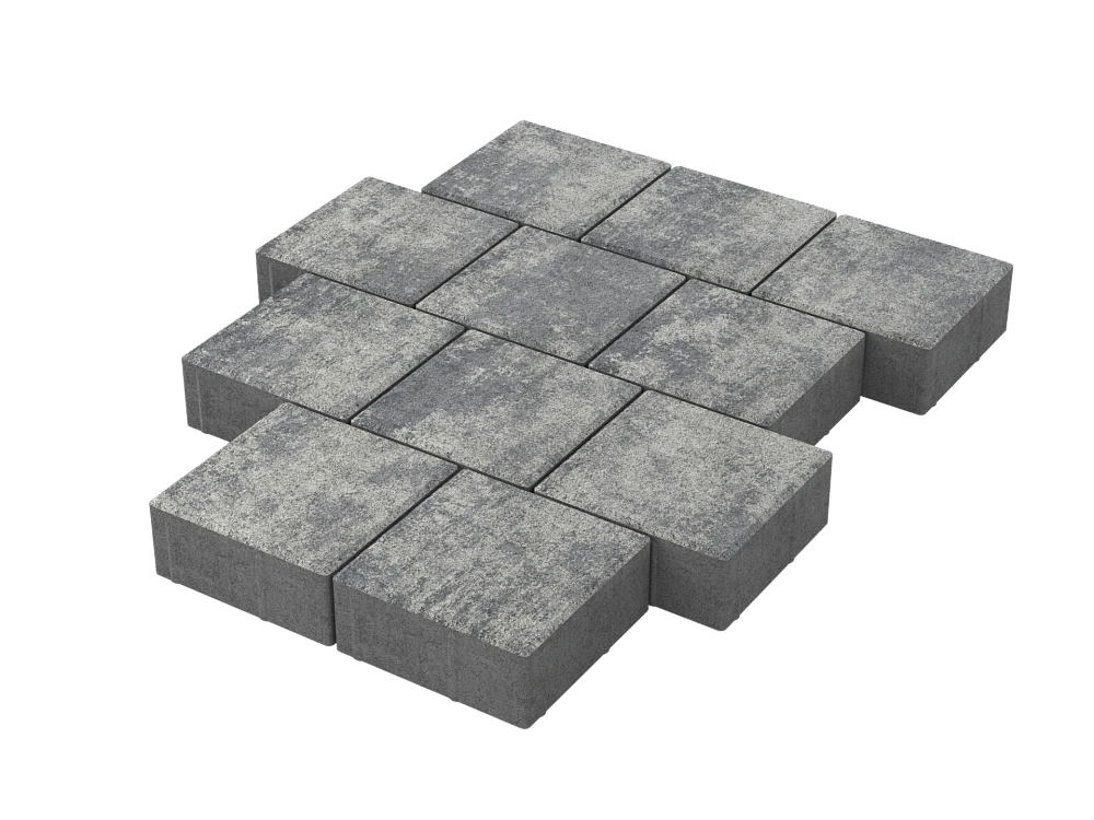 Тротуарная плитка Квадрат 20х20 Грей Stellard 60 мм