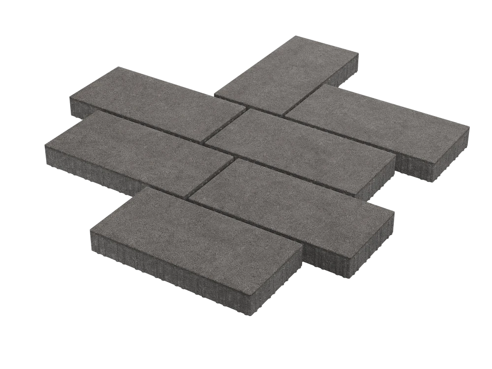 Тротуарная плитка Патио Серый Stellard 80 мм