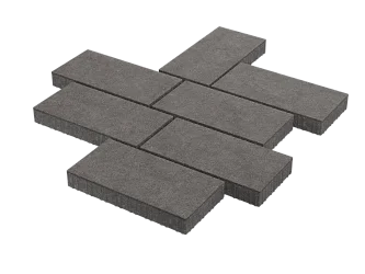 Тротуарная плитка Патио Серый Stellard 80 мм