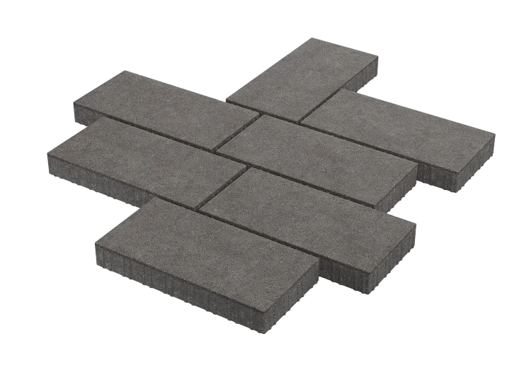 Тротуарная плитка Патио Серый Stellard 80 мм
