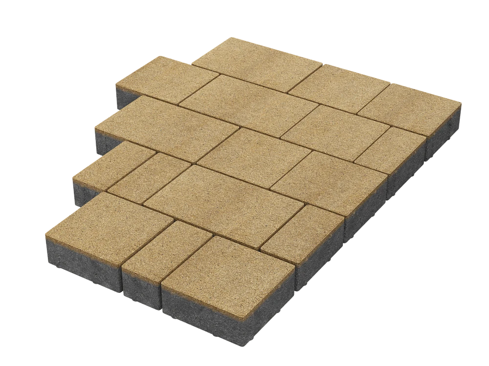 Тротуарная плитка Новый город Желтый Stellard 40 мм