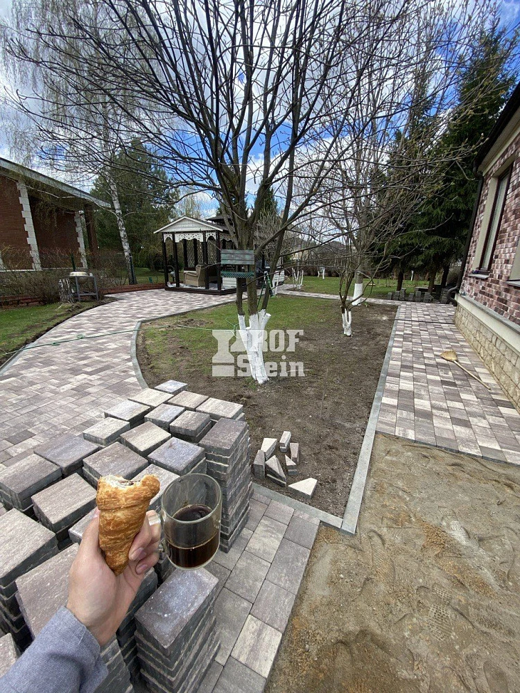 Демонтаж и монтаж новой тротуарной плитки от Steingot