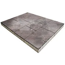 Тротуарная плитка Инсбрук Ланс Умбра Гладкая SteinRus 60 мм