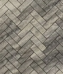 Тротуарная плитка ПРЯМОУГОЛЬНИК 360х80 Листопад гладкий Антрацит Б.8.П.8 Выбор 80 мм