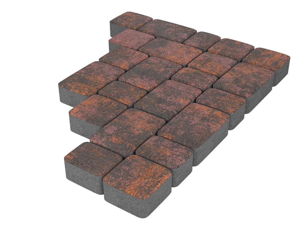 Тротуарная плитка Старый город Браун Stellard 60 мм