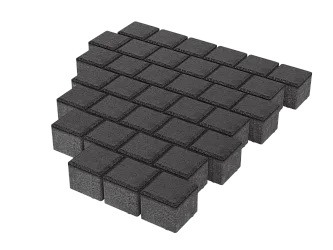 Тротуарная плитка Квадрат 10х10 Черный Stellard 60 мм