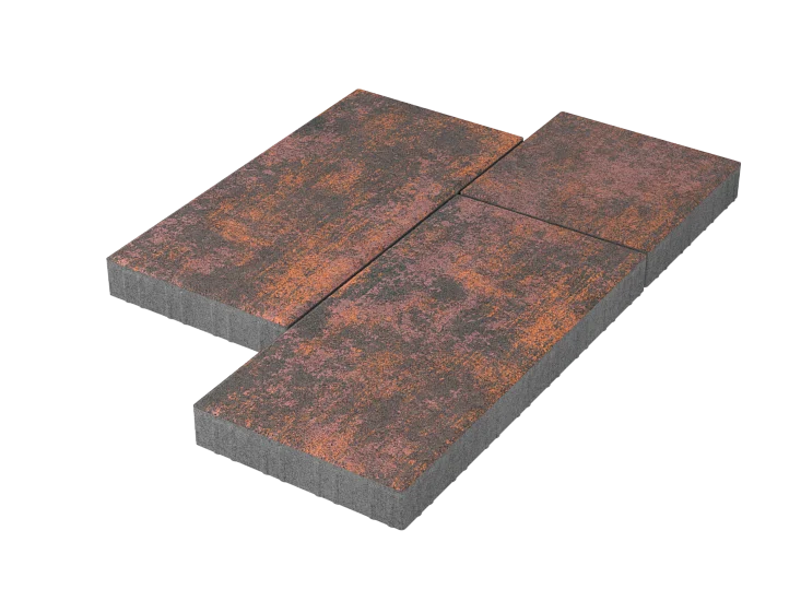 Тротуарная плитка Мозаика XL Браун Stellard 60 мм