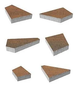 Тротуарная плитка ОРИГАМИ Листопад гладкий Мустанг Б.4.Фсм.8 Выбор 80 мм