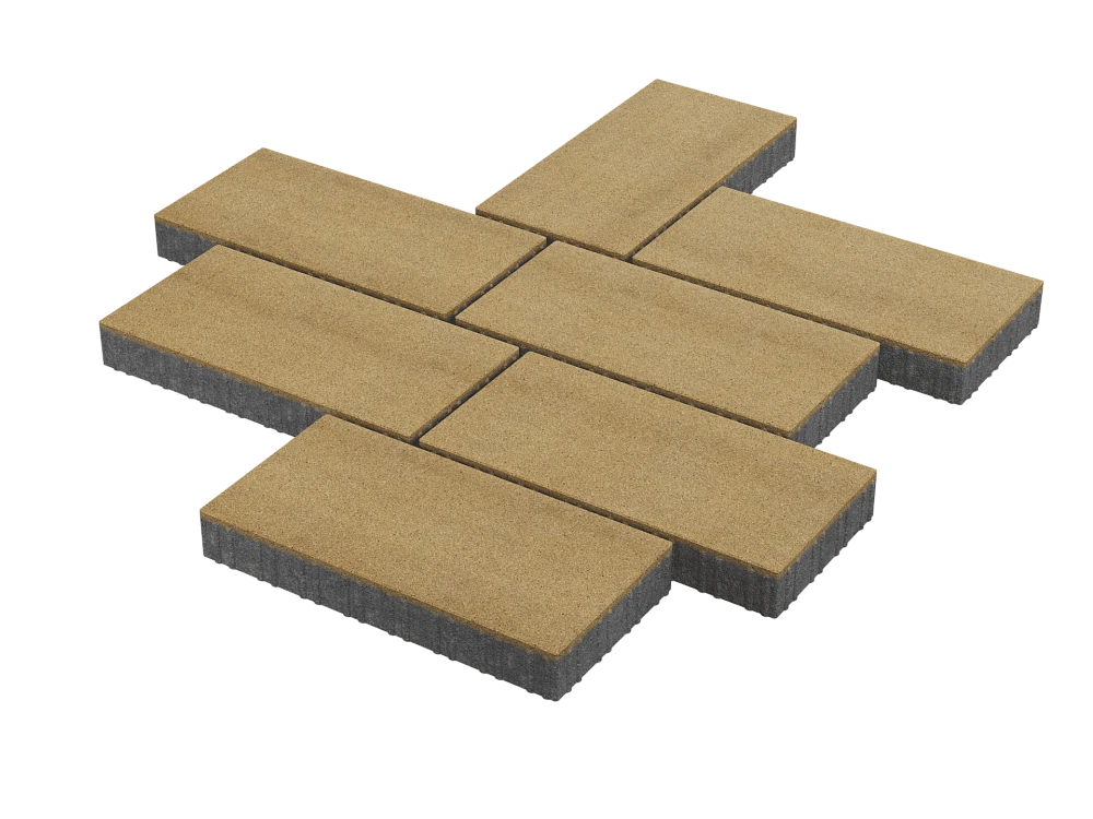 Тротуарная плитка Патио Желтый Stellard 80 мм