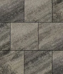 Тротуарная плитка КВАДРАТ 400х400 Листопад гранит Антрацит Б.6.К.6 Выбор 60 мм