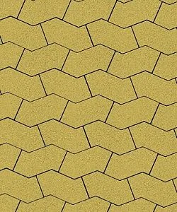 Тротуарная плитка S-ФОРМА Стандарт Желтый В.3.Ф.10 Выбор 100 мм