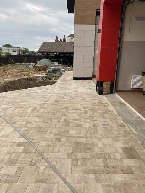 Укладка тротуарной плитки Бавария Травертин