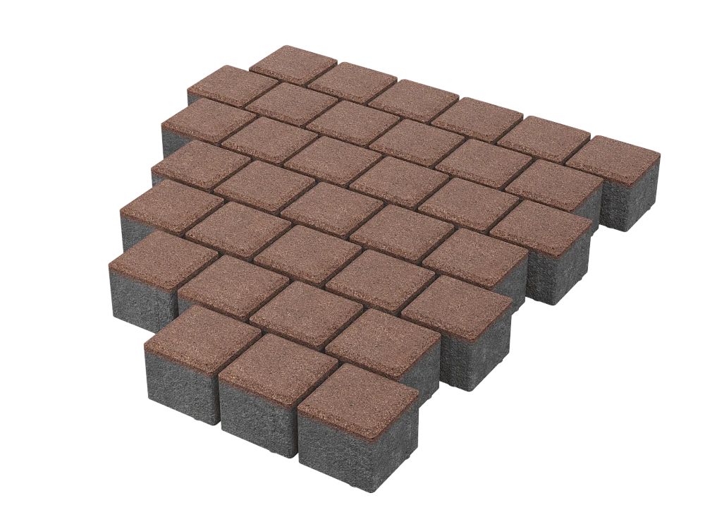 Тротуарная плитка Квадрат 10х10 Капучино Stellard 60 мм