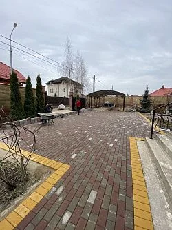 Тротуарная плитка Прямоугольник 200*100 Темно-Красный (верхний прокрас, минифаска) Steingot 60 мм