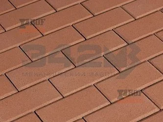Тротуарная плитка Брусчатка, Оранжевый 342 МЗ 60 мм