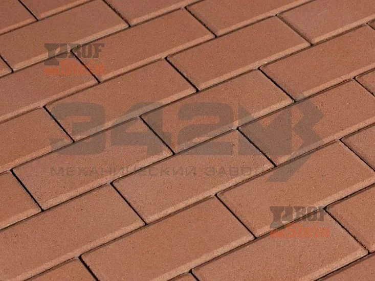 Тротуарная плитка Брусчатка, Оранжевый 342 МЗ 60 мм