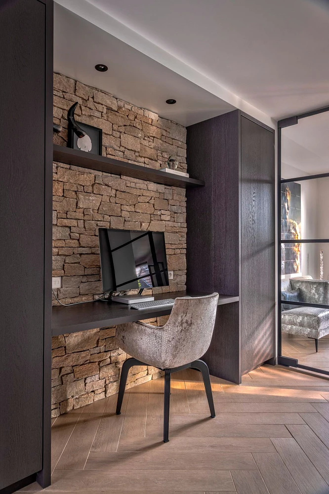 3D панель из натурального камня Кварцит Серо-коричневый Грубый камень Pharaon