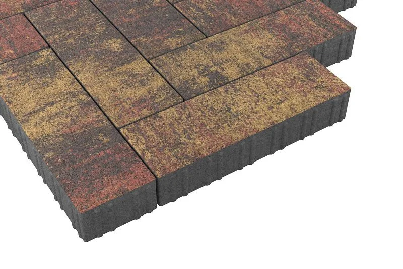 Тротуарная плитка Паркет Закат Stellard 80 мм