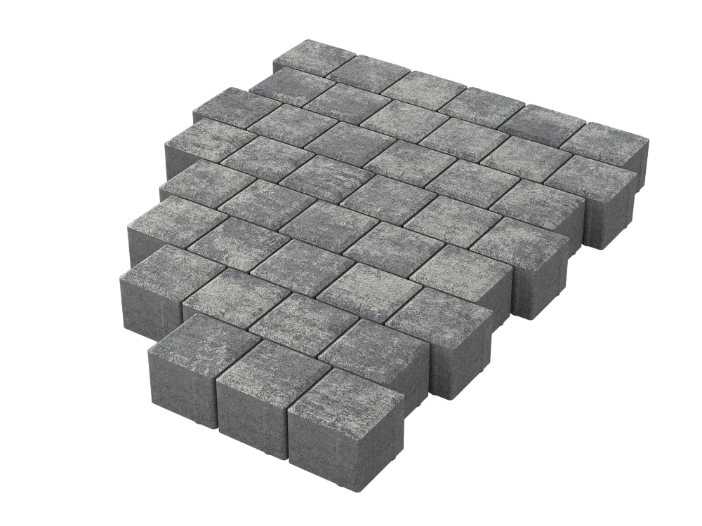 Тротуарная плитка Квадрат 10х10 Грей Stellard 60 мм