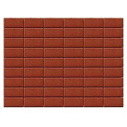 Брусчатка Прямоугольник, Красный BRAER 60 мм