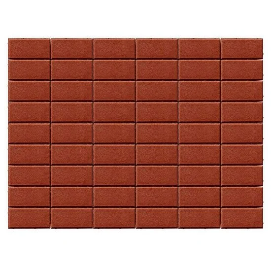 Брусчатка Прямоугольник, Красный BRAER 40 мм