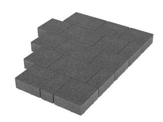 Тротуарная плитка Новый город Черный агат Stellard 60 мм