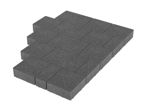 Тротуарная плитка Новый город Черный агат Stellard 60 мм