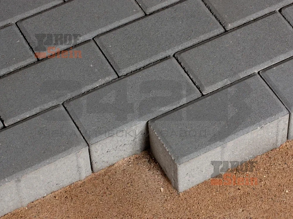 Тротуарная плитка Брусчатка, Серый 342 МЗ 100 мм