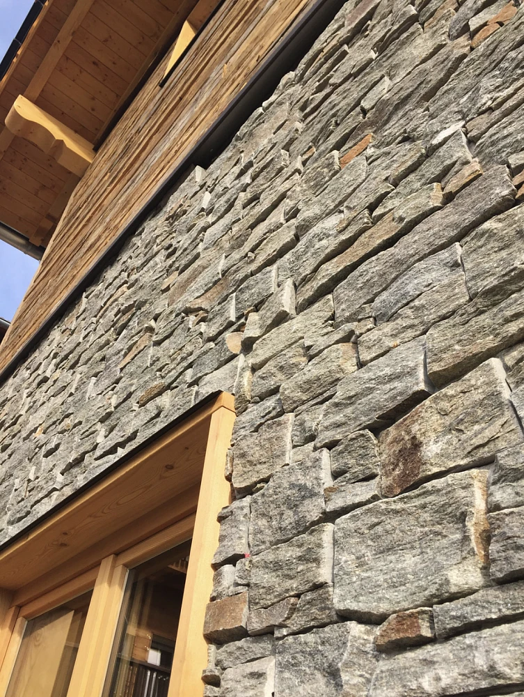 3D панель из натурального камня Кварцит Серо-зелёный Грубый камень Pharaon