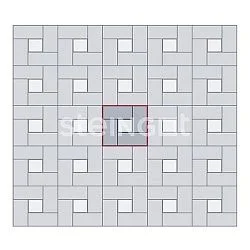 Тротуарная плитка Прямоугольник 200*100 Бежевый (верхний прокрас) Steingot 60 мм