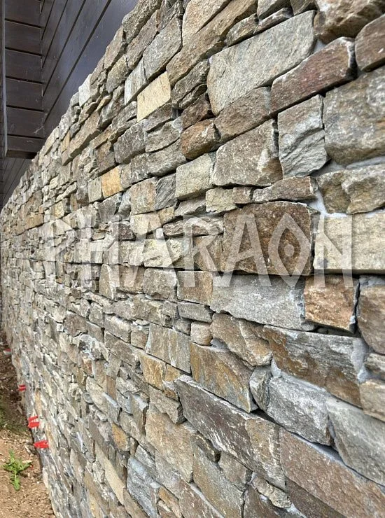 3D панель из натурального камня Кварцит Мультиколор Грубый камень Pharaon