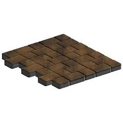 Плитка тротуарная Инсбрук Альт Дуо маренго Гладкая SteinRus 40 мм