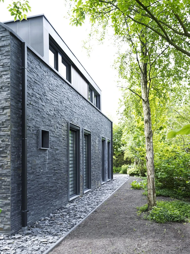 3D панель из натурального камня Сланец Чёрный Классик Pharaon