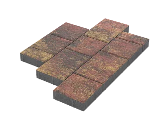 Тротуарная плитка Мозаика Закат Stellard 60 мм