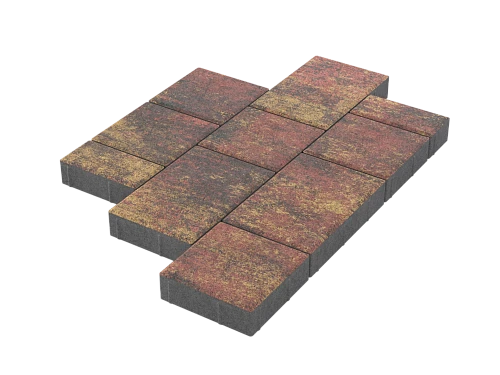 Тротуарная плитка Мозаика Закат Stellard 60 мм