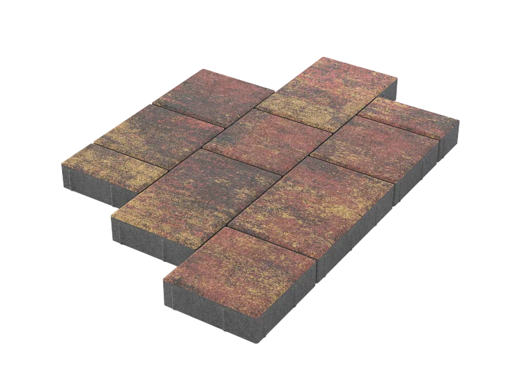 Тротуарная плитка Мозаика Закат Stellard 60 мм