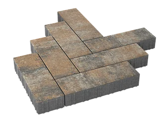 Тротуарная плитка Паркет Каньон Stellard 80 мм