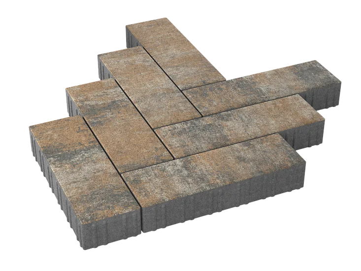 Тротуарная плитка Паркет Каньон Stellard 80 мм