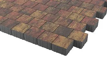 Тротуарная плитка Квадрат 15х15 Закат Stellard 80 мм