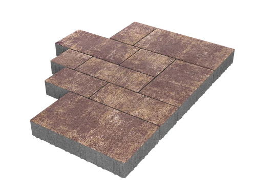 Тротуарная плитка Микс Сити Браун Stellard 60 мм