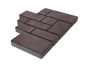 Тротуарная плитка Микс Сити Бордовый Stellard 60 мм