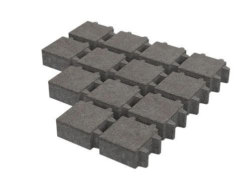 Тротуарная плитка Эко-квадрат Серый Stellard 80 мм