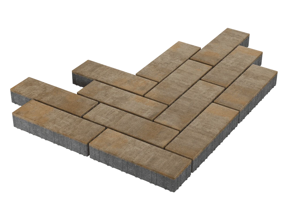 Тротуарная плитка Паркет Голден Stellard 80 мм