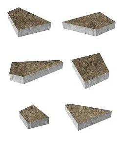 Тротуарная плитка ОРИГАМИ Листопад гладкий Старый замок Б.4.Фсм.8 Выбор 80 мм