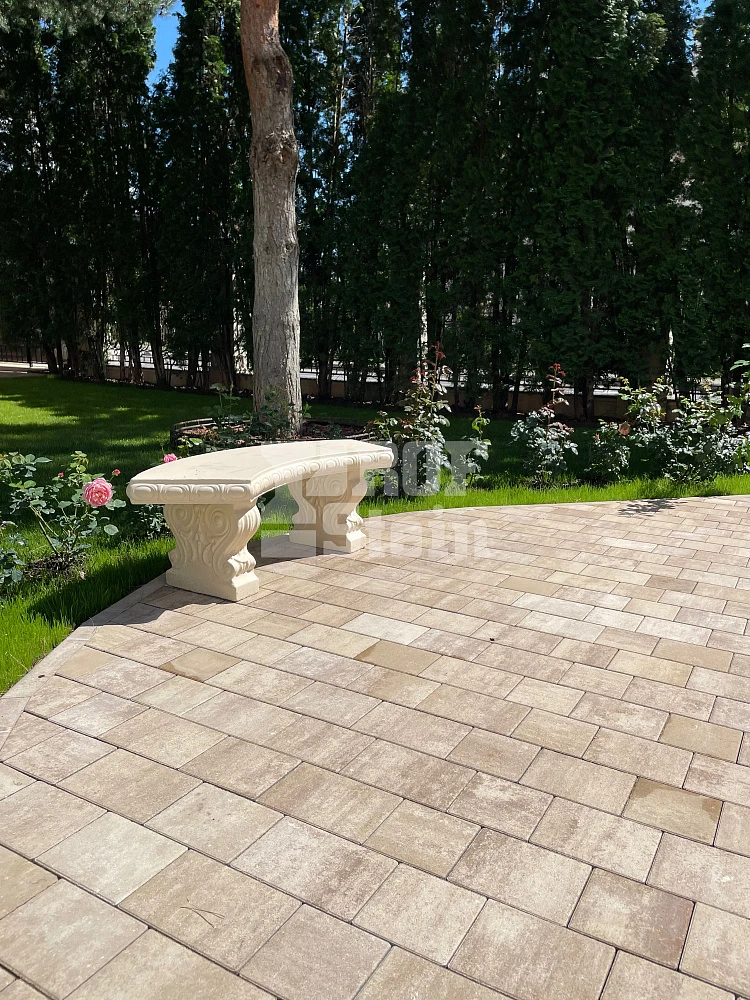 Укладка тротуарной плитки от Steingot в цвете Травертин