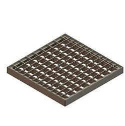 Решетка водоприемная Basic РВ-28.28 ячеистая стальная оцинкованная