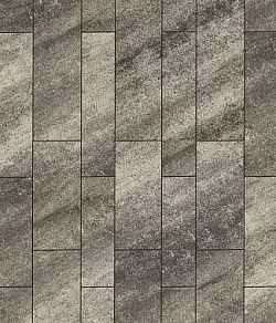 Тротуарная плитка ПАРКЕТ Листопад гладкий Антрацит Б.9.Псм.8 Выбор 80 мм