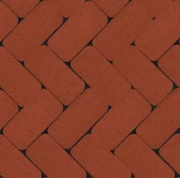 Клинкер тротуарный красный Лондон классик R25 ЛСР